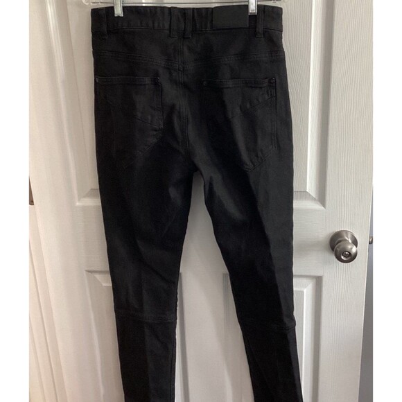 Blac Leaf Back To Black Denim Embroidered Jeans Size 34/32 - Picture 4 of 8